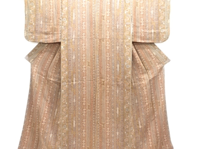 JAPANESE KIMONO / KOMON / CHIRIMEN / FLOWER SARASA